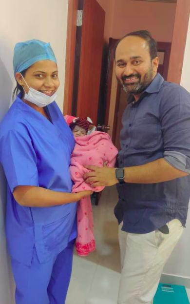 Newborn care at Shirole Maternity Hospital